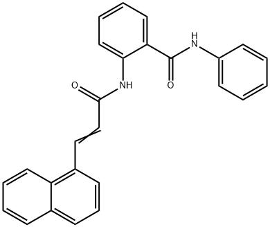 2-{[3-(1-naphthyl)acryloyl]amino}-N-phenylbenzamide Struktur