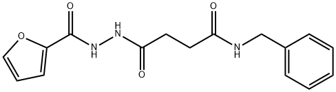 N-benzyl-4-[2-(2-furoyl)hydrazino]-4-oxobutanamide Struktur