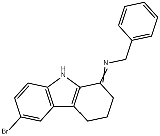 N-benzyl-N-(6-bromo-2,3,4,9-tetrahydro-1H-carbazol-1-ylidene)amine Struktur