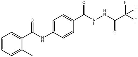 2-methyl-N-(4-{[2-(trifluoroacetyl)hydrazino]carbonyl}phenyl)benzamide Struktur