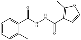 2-methyl-N'-(2-methylbenzoyl)-3-furohydrazide Struktur