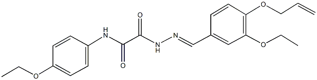 2-{2-[4-(allyloxy)-3-ethoxybenzylidene]hydrazino}-N-(4-ethoxyphenyl)-2-oxoacetamide Struktur