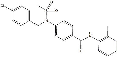 4-[[(4-chlorophenyl)methyl](methylsulfonyl)amino]-N-(2-methylphenyl)benzamide Struktur