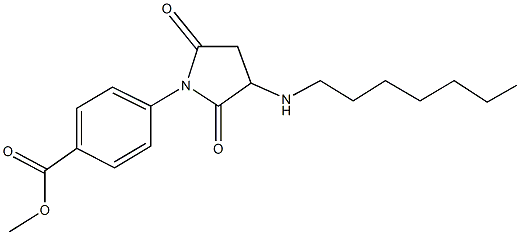 methyl 4-[3-(heptylamino)-2,5-dioxopyrrolidin-1-yl]benzoate Struktur