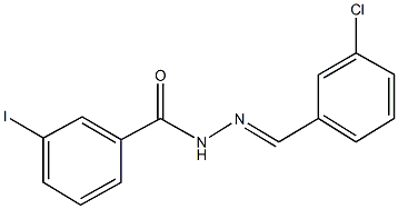 N'-(3-chlorobenzylidene)-3-iodobenzohydrazide Struktur