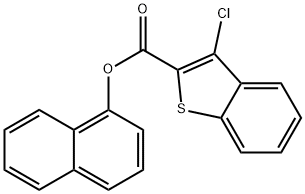 1-naphthyl 3-chloro-1-benzothiophene-2-carboxylate Struktur