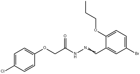 N'-(5-bromo-2-propoxybenzylidene)-2-(4-chlorophenoxy)acetohydrazide Struktur