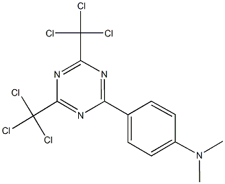 N-{4-[4,6-bis(trichloromethyl)-1,3,5-triazin-2-yl]phenyl}-N,N-dimethylamine Struktur