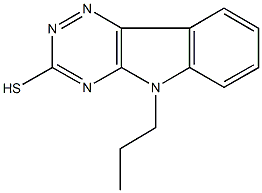 5-propyl-5H-[1,2,4]triazino[5,6-b]indol-3-yl hydrosulfide Struktur