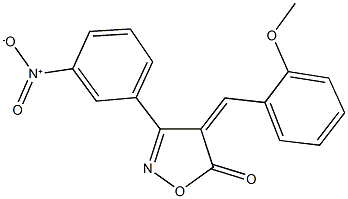 3-{3-nitrophenyl}-4-(2-methoxybenzylidene)-5(4H)-isoxazolone Struktur