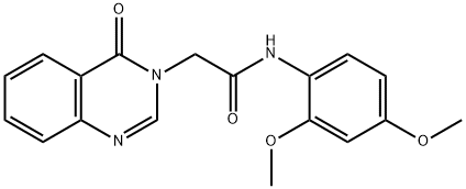 N-(2,4-dimethoxyphenyl)-2-(4-oxo-3(4H)-quinazolinyl)acetamide Struktur