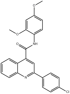 2-(4-chlorophenyl)-N-(2,4-dimethoxyphenyl)-4-quinolinecarboxamide Struktur