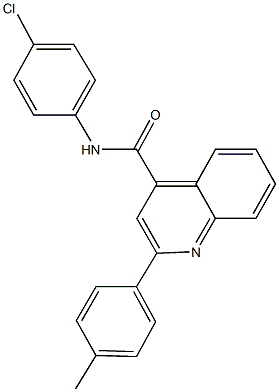 N-(4-chlorophenyl)-2-(4-methylphenyl)-4-quinolinecarboxamide Struktur