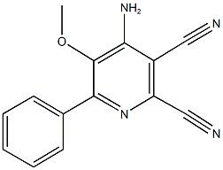 4-amino-5-methoxy-6-phenyl-2,3-pyridinedicarbonitrile Struktur