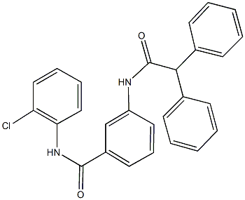 N-(2-chlorophenyl)-3-[(diphenylacetyl)amino]benzamide Struktur