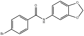 N-(1,3-benzodioxol-5-yl)-4-bromobenzamide Struktur