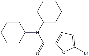 5-bromo-N,N-dicyclohexyl-2-furamide Struktur