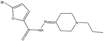 5-bromo-N'-(1-propylpiperidin-4-ylidene)-2-furohydrazide Struktur