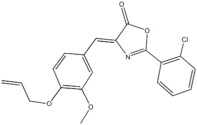 4-[4-(allyloxy)-3-methoxybenzylidene]-2-(2-chlorophenyl)-1,3-oxazol-5(4H)-one Struktur