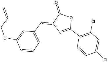 4-[3-(allyloxy)benzylidene]-2-(2,4-dichlorophenyl)-1,3-oxazol-5(4H)-one Struktur