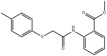 methyl 2-({[(4-methylphenyl)sulfanyl]acetyl}amino)benzoate Struktur