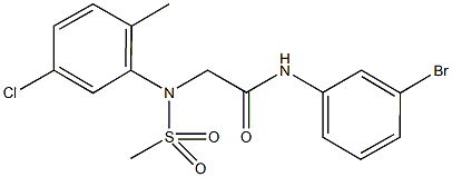 N-(3-bromophenyl)-2-[5-chloro-2-methyl(methylsulfonyl)anilino]acetamide Struktur