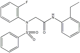 N-(2-ethylphenyl)-2-[2-fluoro(phenylsulfonyl)anilino]acetamide Struktur