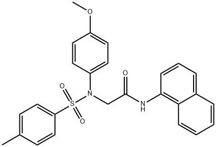 2-{[4-(methyloxy)phenyl][(4-methylphenyl)sulfonyl]amino}-N-naphthalen-1-ylacetamide Struktur