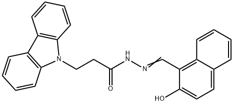 3-(9H-carbazol-9-yl)-N'-[(2-hydroxy-1-naphthyl)methylene]propanohydrazide Struktur