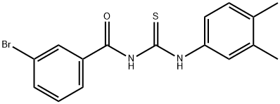 N-(3-bromobenzoyl)-N'-(3,4-dimethylphenyl)thiourea Struktur