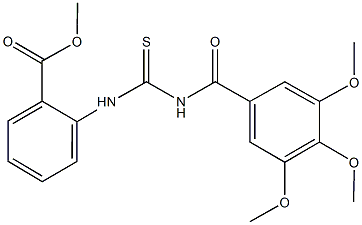 methyl 2-({[(3,4,5-trimethoxybenzoyl)amino]carbothioyl}amino)benzoate Struktur