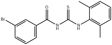 N-(3-bromobenzoyl)-N'-(2,6-dimethylphenyl)thiourea Struktur