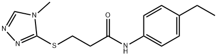 N-(4-ethylphenyl)-3-[(4-methyl-4H-1,2,4-triazol-3-yl)sulfanyl]propanamide Struktur