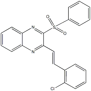 3-[2-(2-chlorophenyl)vinyl]-2-quinoxalinyl phenyl sulfone Struktur