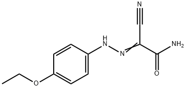 2-cyano-2-[(4-ethoxyphenyl)hydrazono]acetamide Struktur