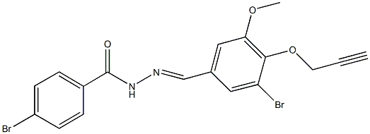 4-bromo-N'-[3-bromo-5-methoxy-4-(2-propynyloxy)benzylidene]benzohydrazide Struktur