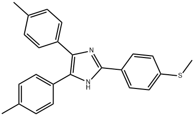 4,5-bis(4-methylphenyl)-2-[4-(methylsulfanyl)phenyl]-1H-imidazole Struktur