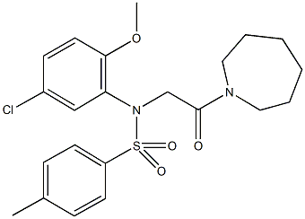 N-[2-(1-azepanyl)-2-oxoethyl]-N-(5-chloro-2-methoxyphenyl)-4-methylbenzenesulfonamide Struktur