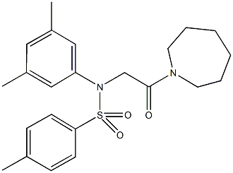 N-[2-(1-azepanyl)-2-oxoethyl]-N-(3,5-dimethylphenyl)-4-methylbenzenesulfonamide Struktur