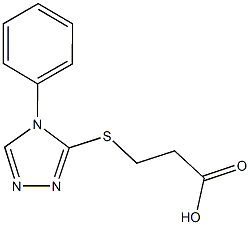 3-[(4-phenyl-4H-1,2,4-triazol-3-yl)sulfanyl]propanoic acid Struktur