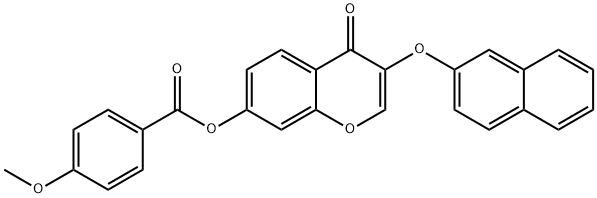 3-(2-naphthyloxy)-4-oxo-4H-chromen-7-yl 4-methoxybenzoate Struktur