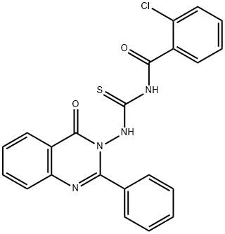 N-(2-chlorobenzoyl)-N'-(4-oxo-2-phenyl-3(4H)-quinazolinyl)thiourea Struktur