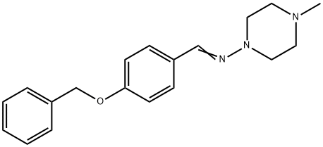 N-[4-(benzyloxy)benzylidene]-4-methyl-1-piperazinamine Struktur