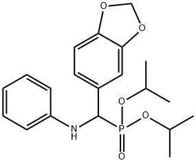 diisopropyl anilino(1,3-benzodioxol-5-yl)methylphosphonate Struktur