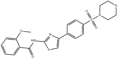 2-methoxy-N-{4-[4-(4-morpholinylsulfonyl)phenyl]-1,3-thiazol-2-yl}benzamide Struktur