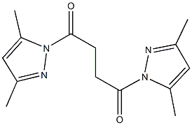 1-[4-(3,5-dimethyl-1H-pyrazol-1-yl)-4-oxobutanoyl]-3,5-dimethyl-1H-pyrazole Struktur