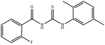 N-(2,5-dimethylphenyl)-N'-(2-fluorobenzoyl)thiourea Struktur