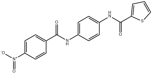 N-[4-({4-nitrobenzoyl}amino)phenyl]-2-thiophenecarboxamide Struktur