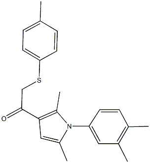 1-[1-(3,4-dimethylphenyl)-2,5-dimethyl-1H-pyrrol-3-yl]-2-[(4-methylphenyl)sulfanyl]ethanone Struktur