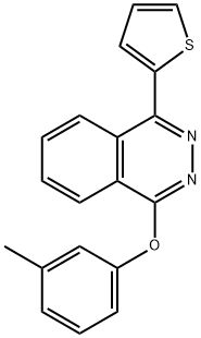 1-(3-methylphenoxy)-4-thien-2-ylphthalazine Struktur